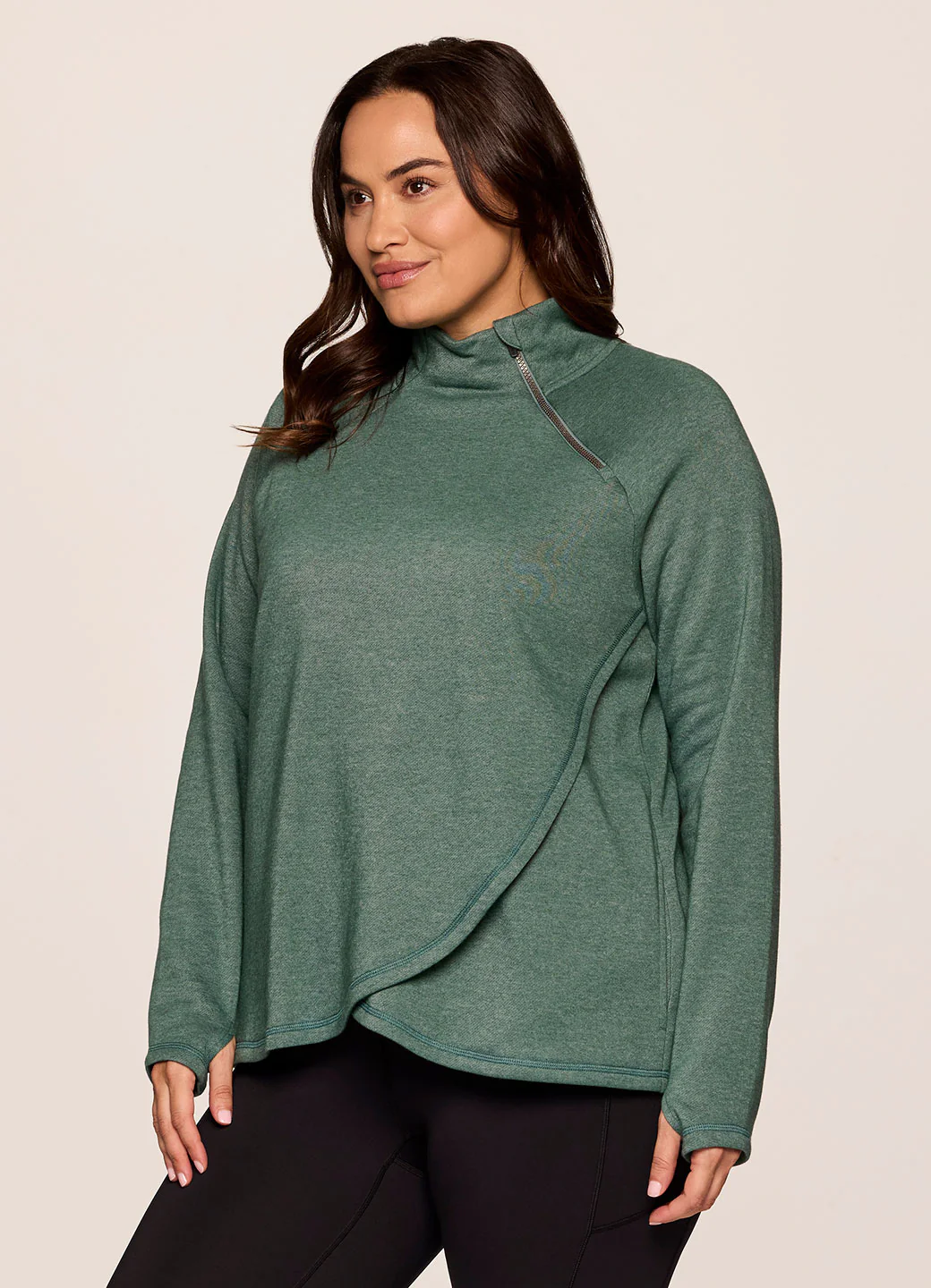 Plus Prime Ready To Roll Fleece Zip Mock Neck Pullover - Image 13