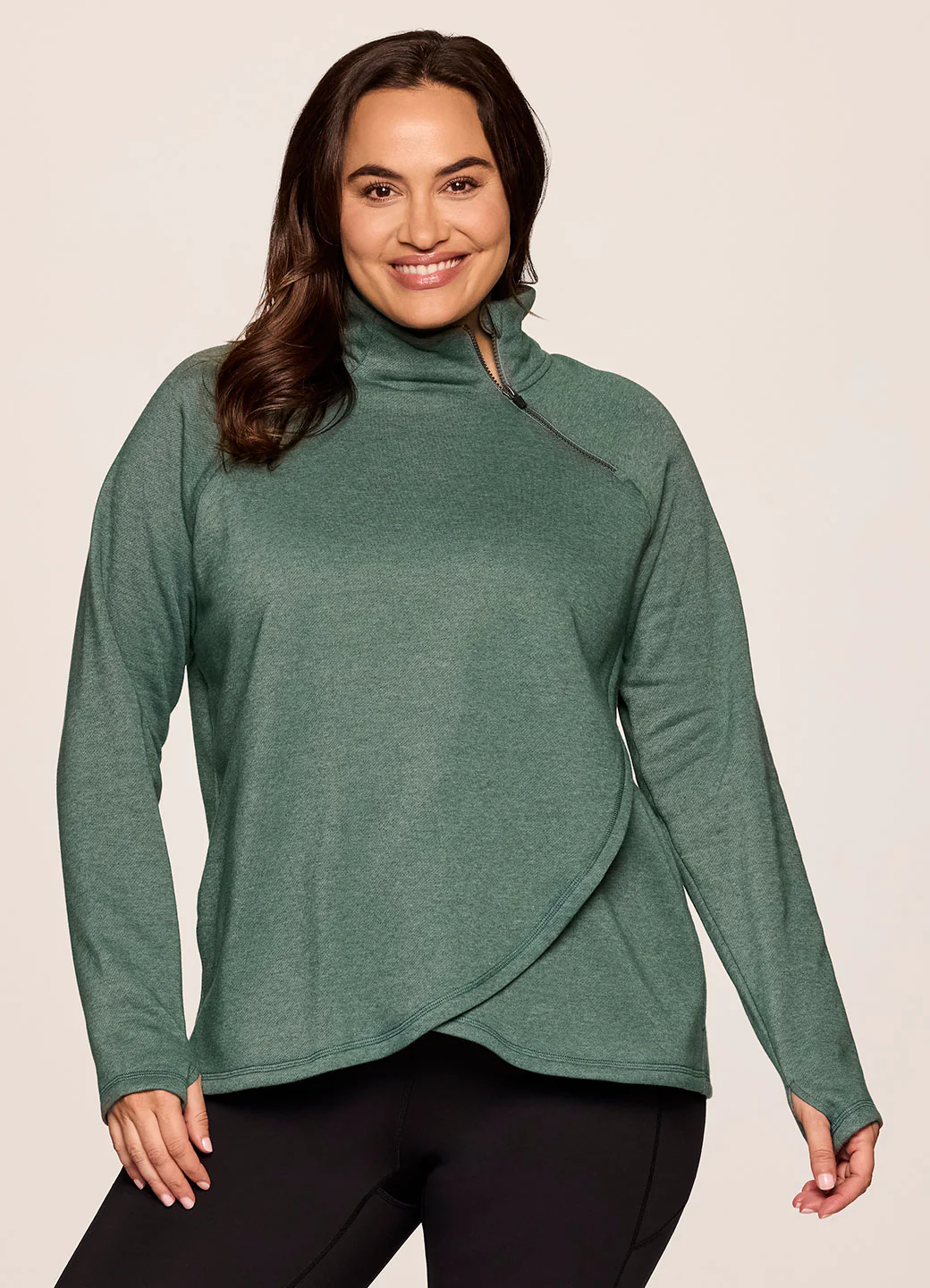 Plus Prime Ready To Roll Fleece Zip Mock Neck Pullover - Image 14