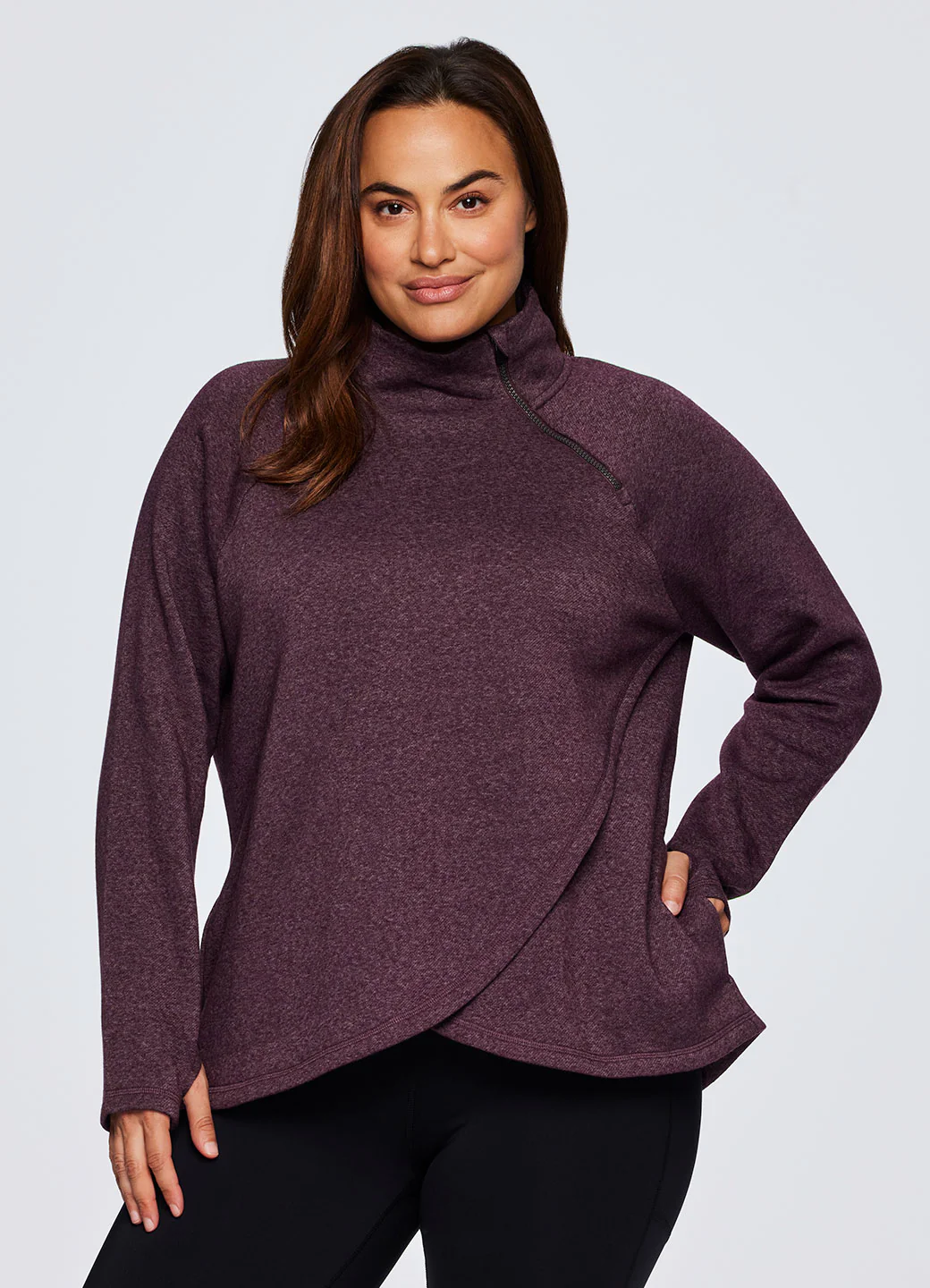 Plus Prime Ready To Roll Fleece Zip Mock Neck Pullover - Image 16