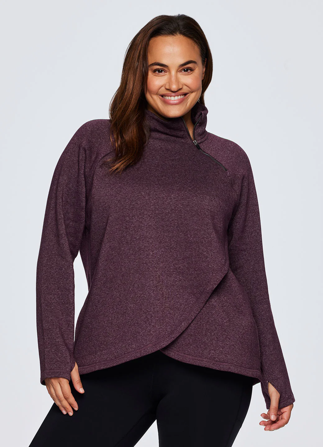 Plus Prime Ready To Roll Fleece Zip Mock Neck Pullover - Image 19