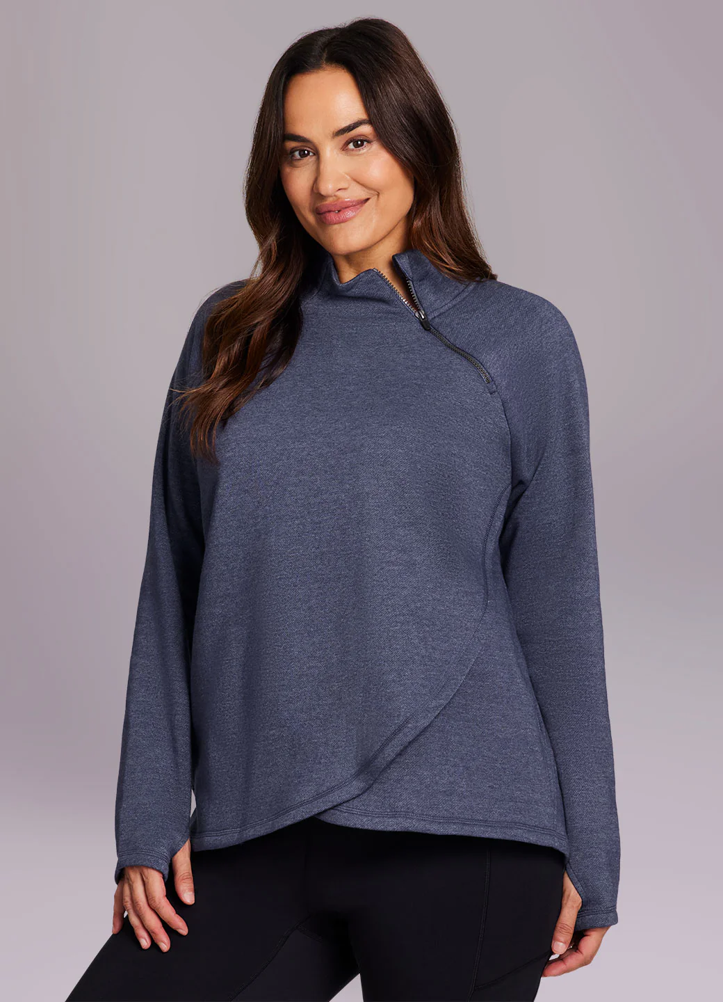 Plus Prime Ready To Roll Fleece Zip Mock Neck Pullover - Image 21