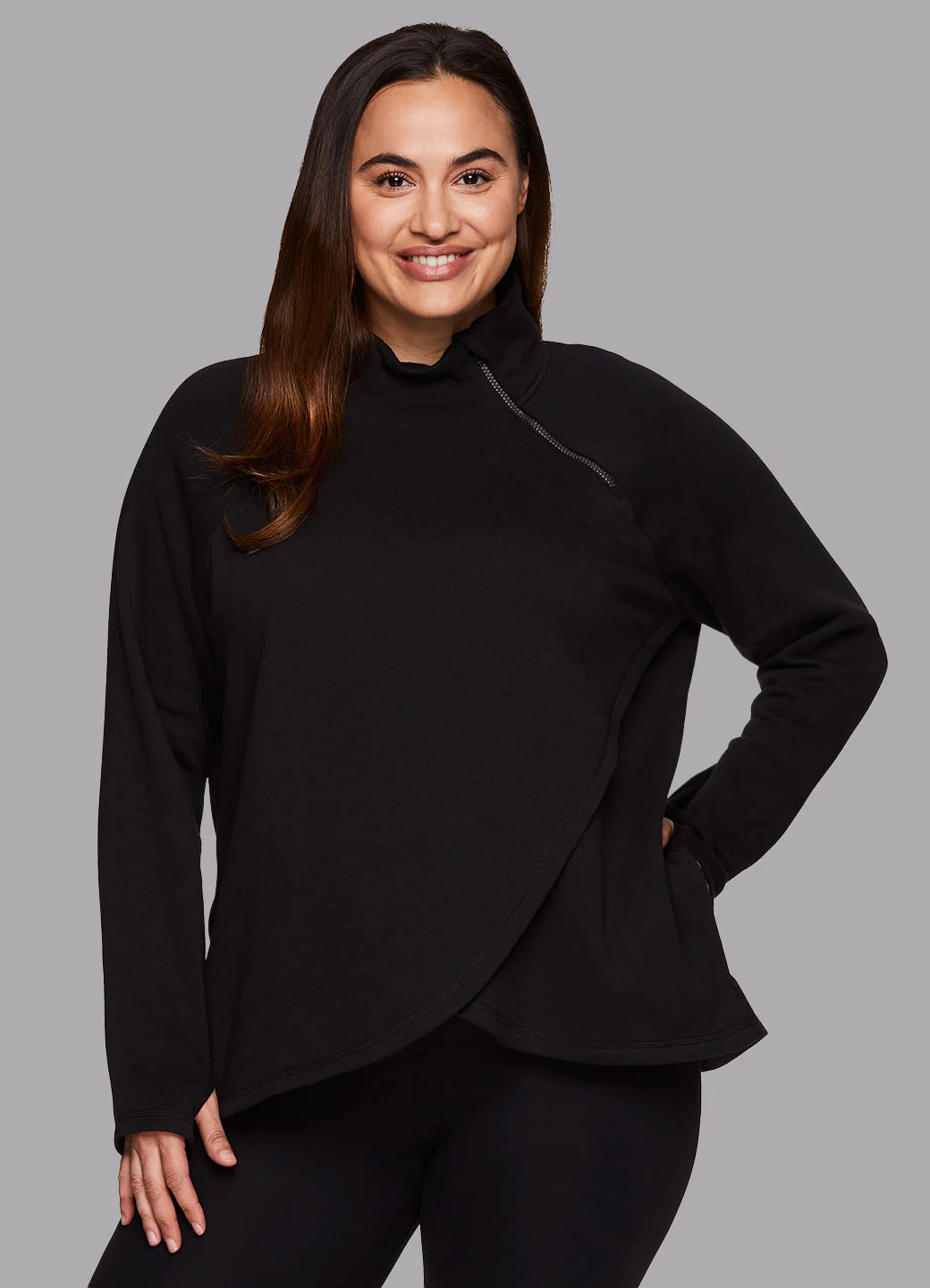 Plus Prime Ready To Roll Fleece Zip Mock Neck Pullover - Image 26