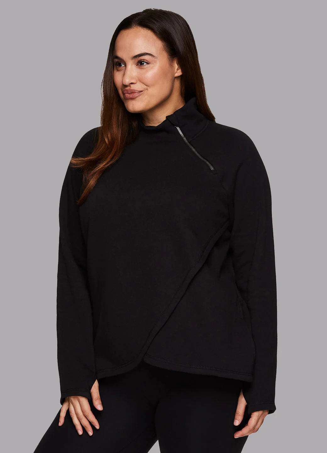 Plus Prime Ready To Roll Fleece Zip Mock Neck Pullover - Image 29