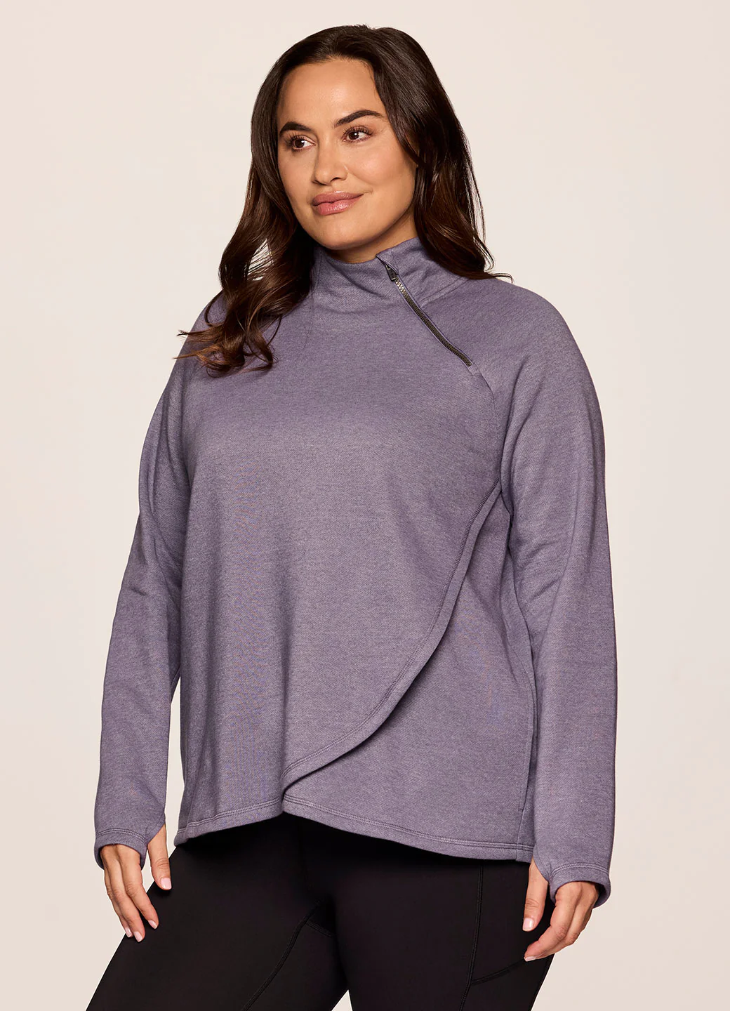 Plus Prime Ready To Roll Fleece Zip Mock Neck Pullover - Image 8