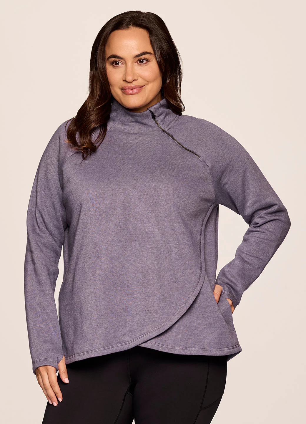 Plus Prime Ready To Roll Fleece Zip Mock Neck Pullover - Image 9