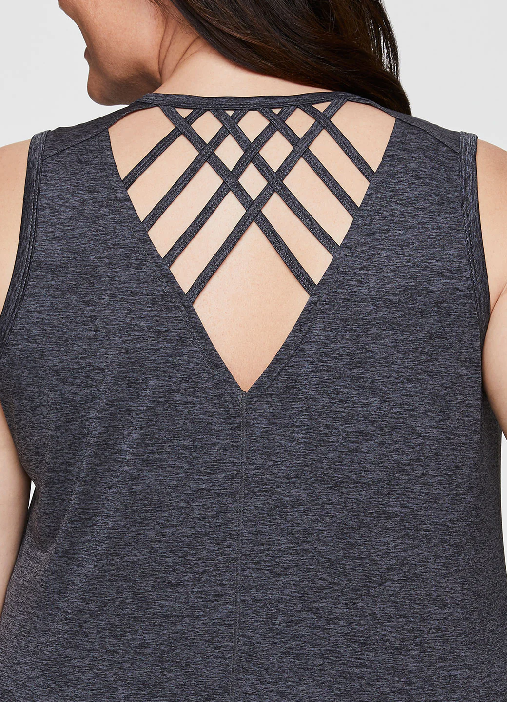 Plus Stratus Crewneck Lattice Back Tank - Image 4