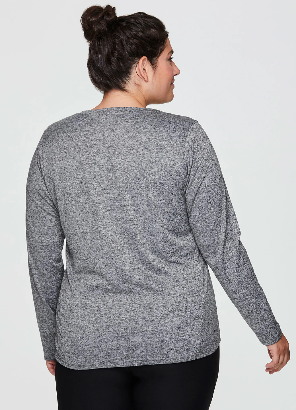 Plus Stratus Long Sleeve V-Neck Workout Tee - Image 10