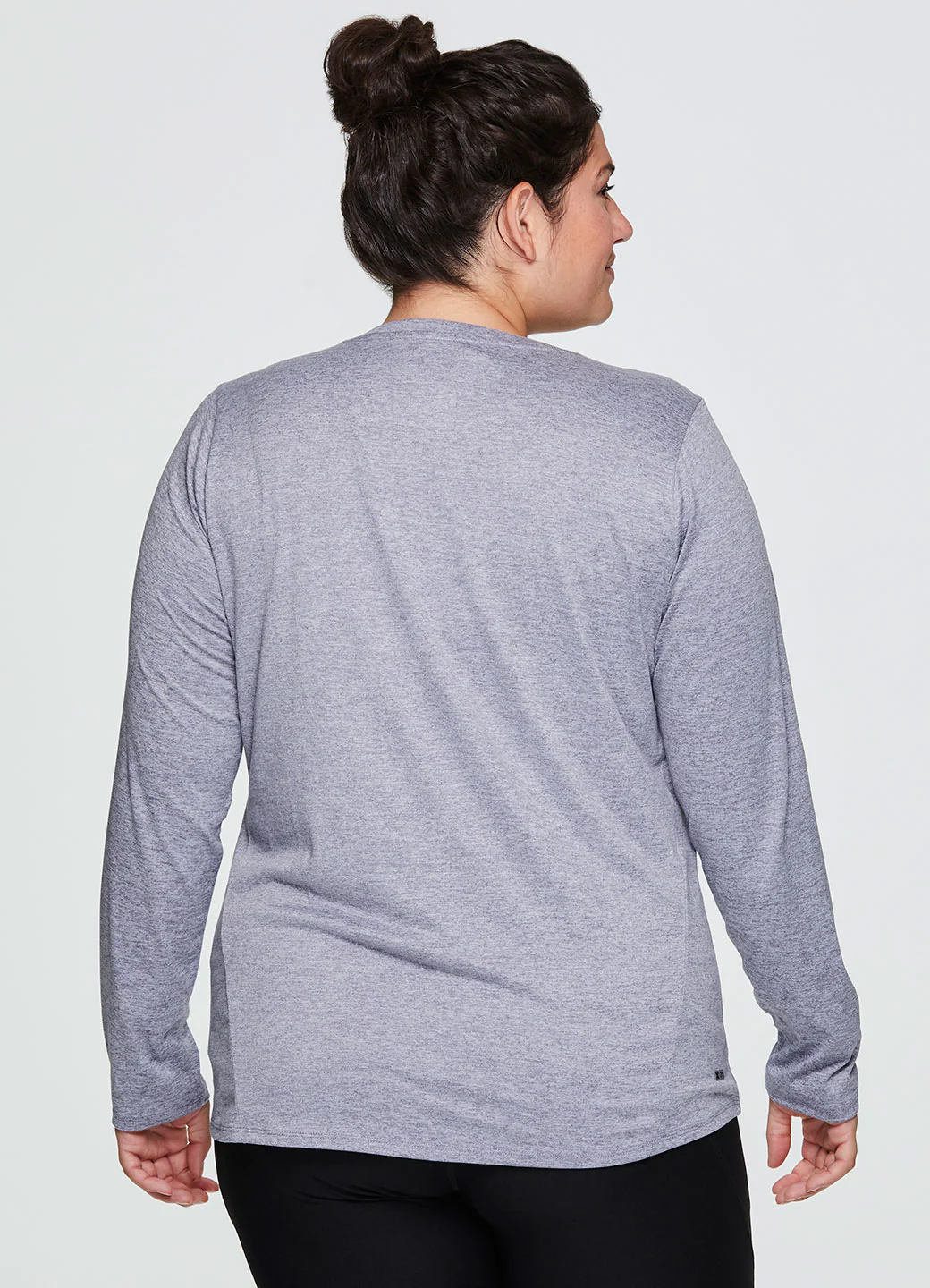 Plus Stratus Long Sleeve V-Neck Workout Tee - Image 6