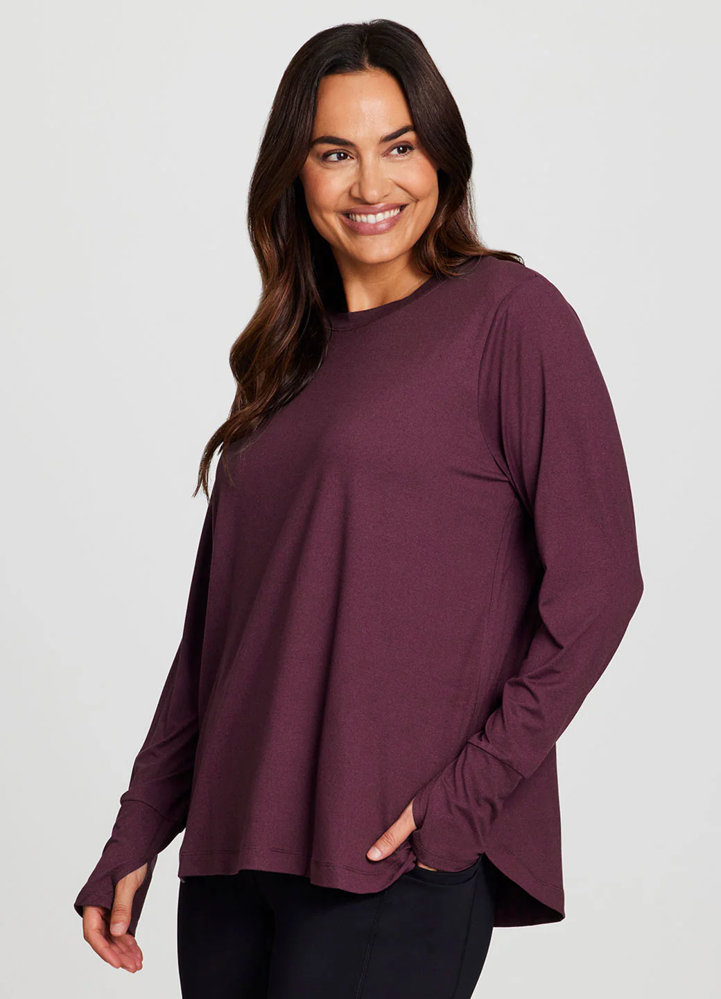 Plus Studio Practice Long Sleeve Tunic Tee - Image 18