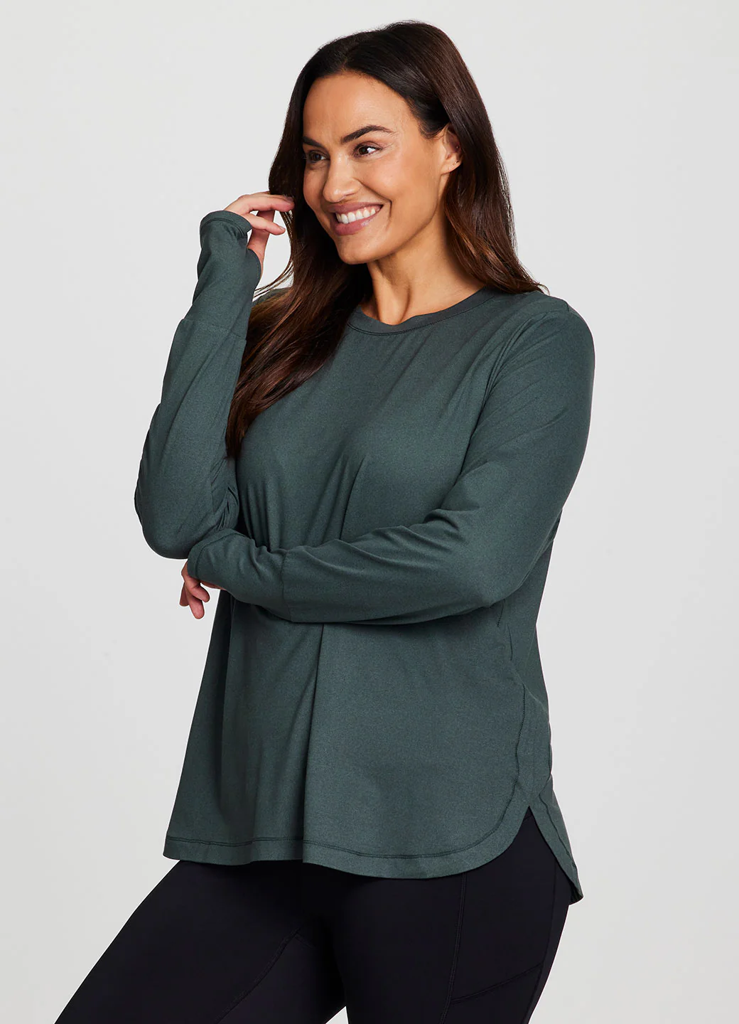 Plus Studio Practice Long Sleeve Tunic Tee - Image 23