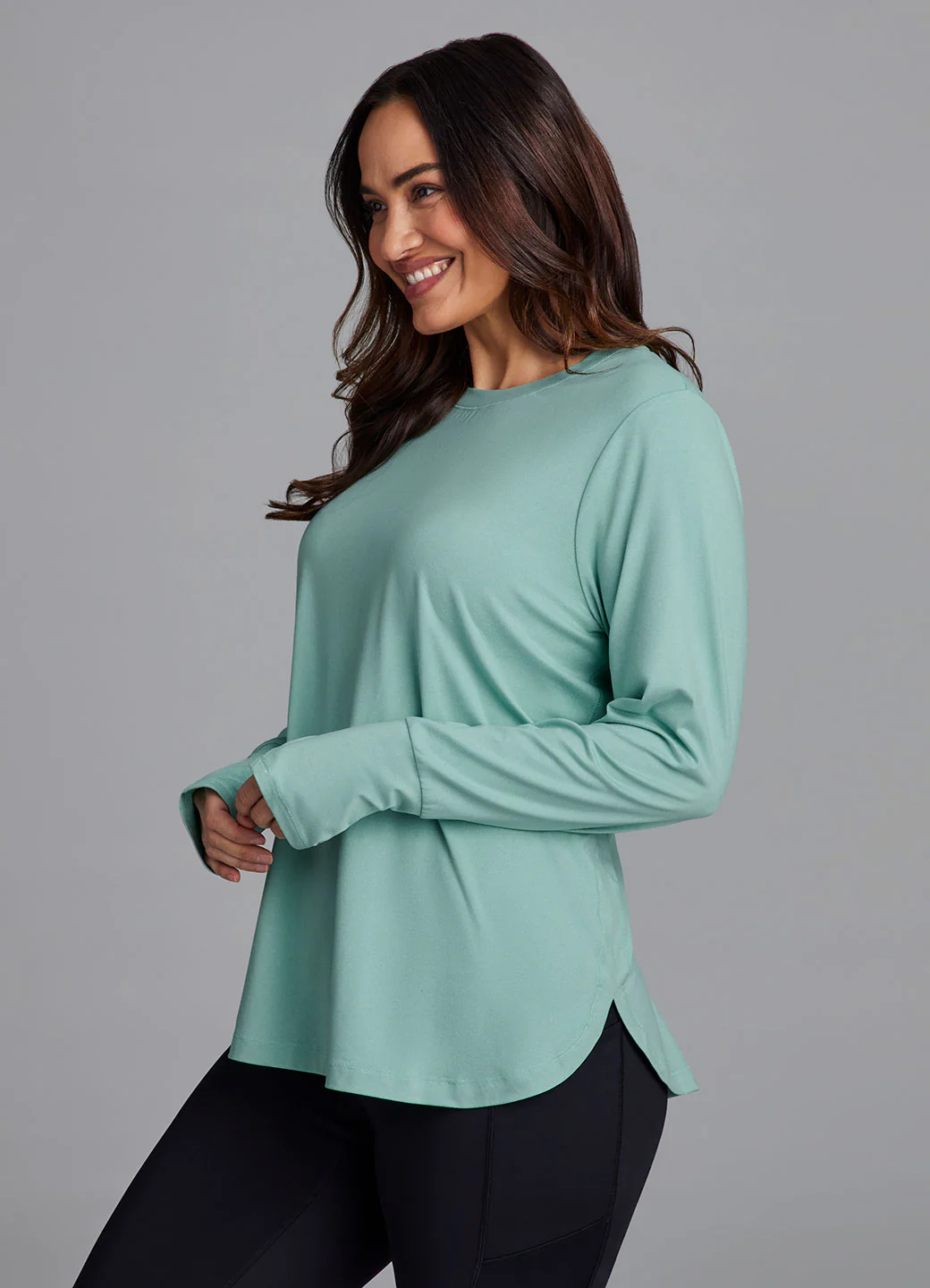 Plus Studio Practice Long Sleeve Tunic Tee - Image 29