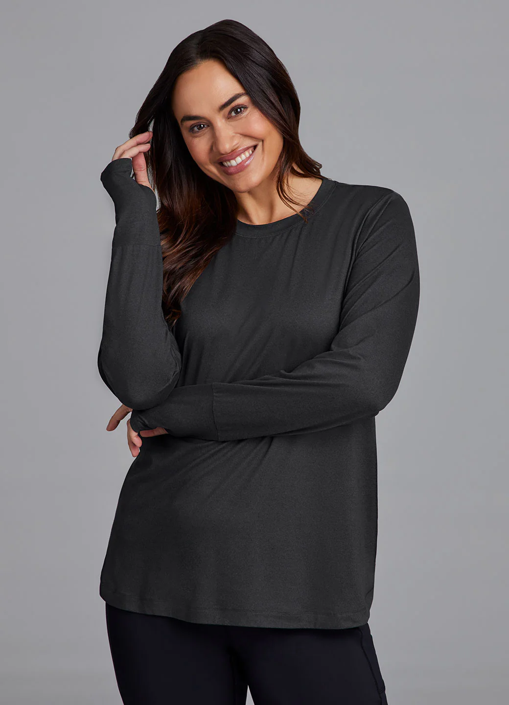 Plus Studio Practice Long Sleeve Tunic Tee - Image 5