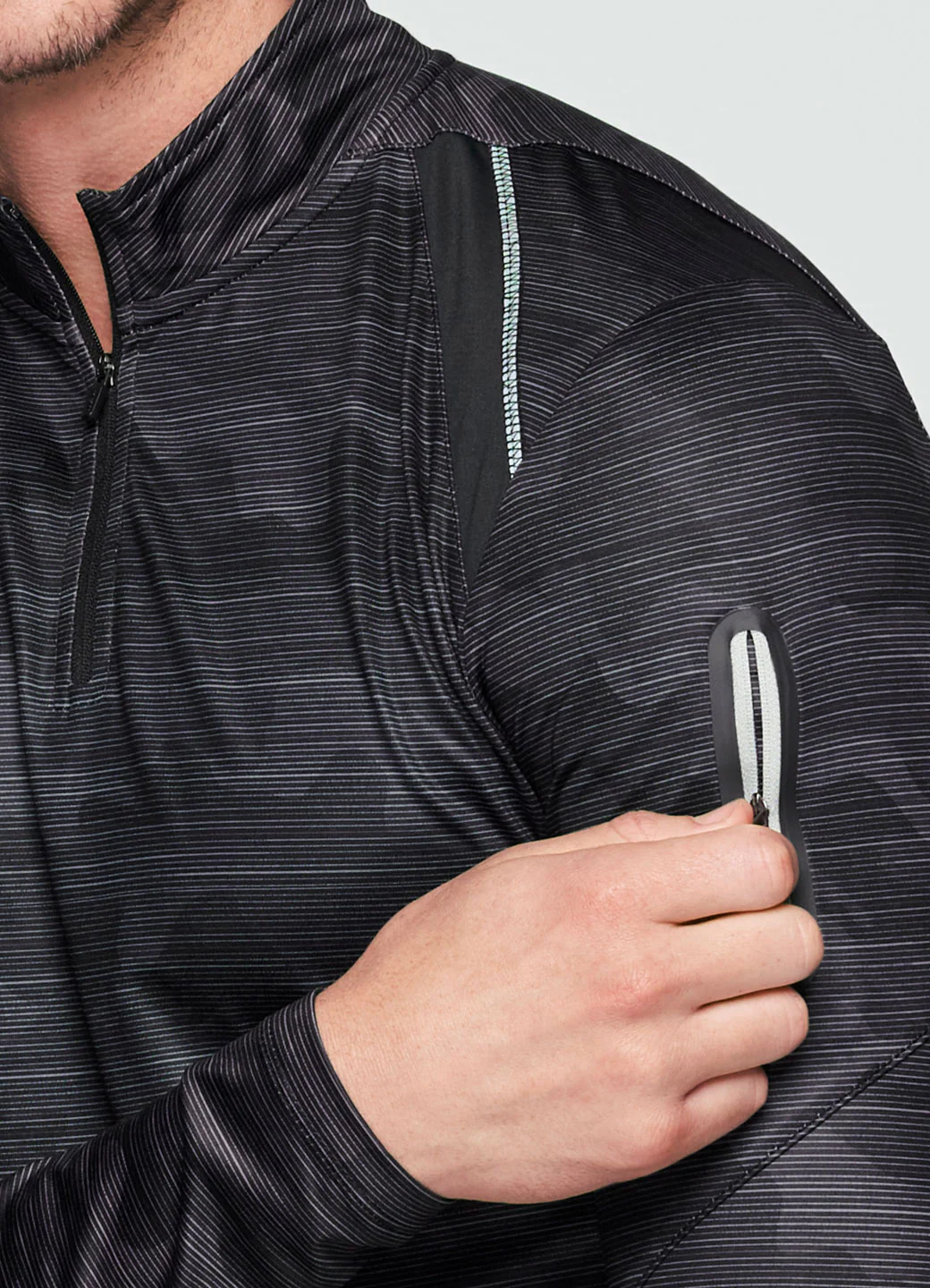 Prime Camo Compression 1/4 Zip Base Layer Tee - Image 2