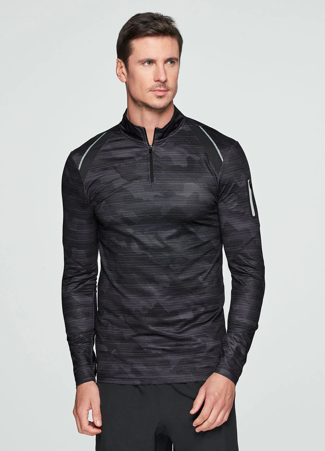 Prime Camo Compression 1/4 Zip Base Layer Tee - Image 4