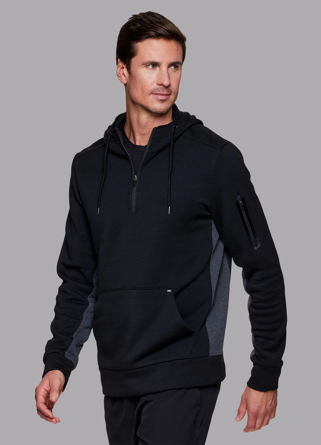 Prime Contrast Quarter Zip Fleece Sweatshirt - Image 18