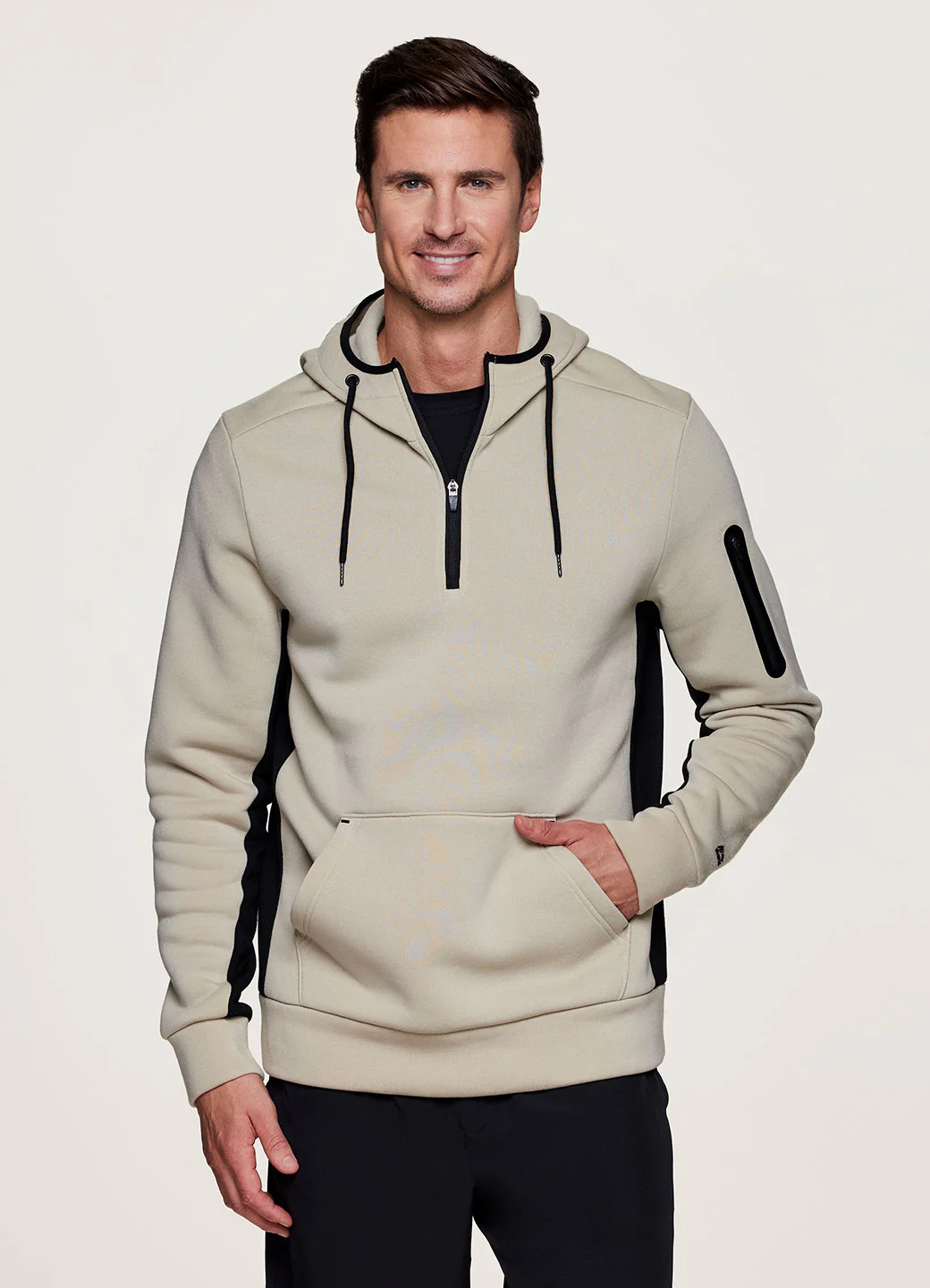 Prime Contrast Quarter Zip Fleece Sweatshirt - Image 6