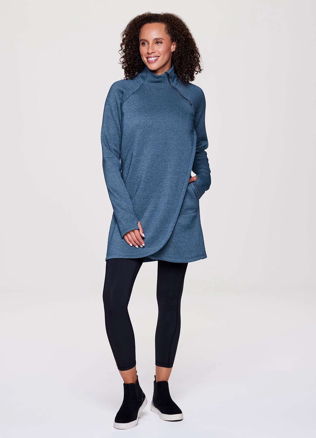 Prime Ready To Roll Fleece Mock Neck Dress - Image 11