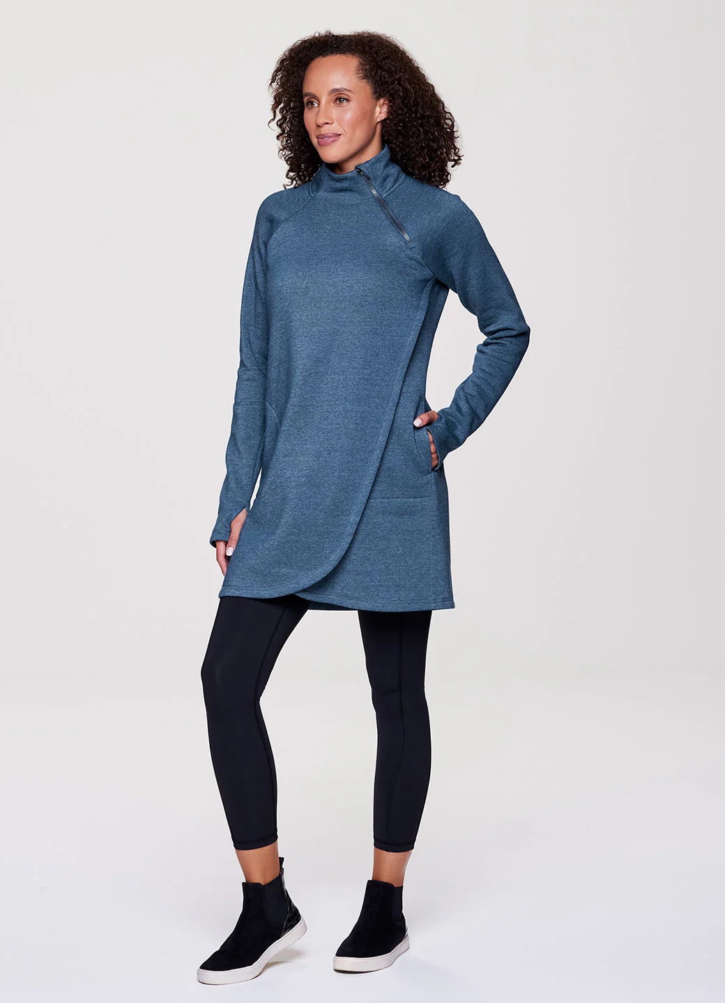Prime Ready To Roll Fleece Mock Neck Dress - Image 13
