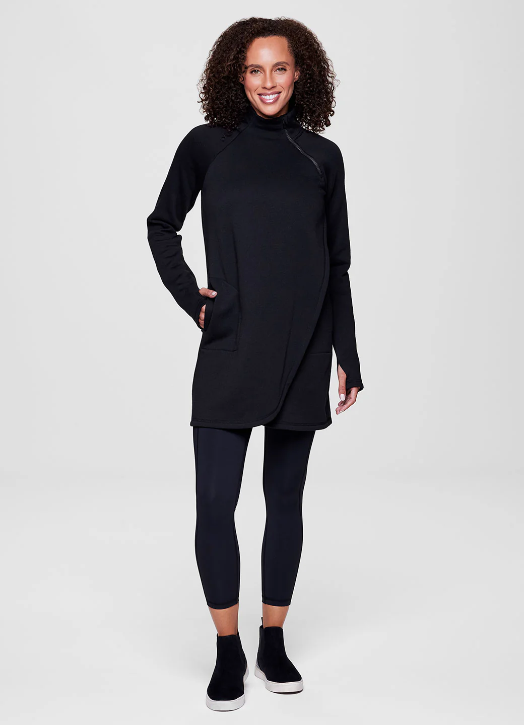Prime Ready To Roll Fleece Mock Neck Dress - Image 18