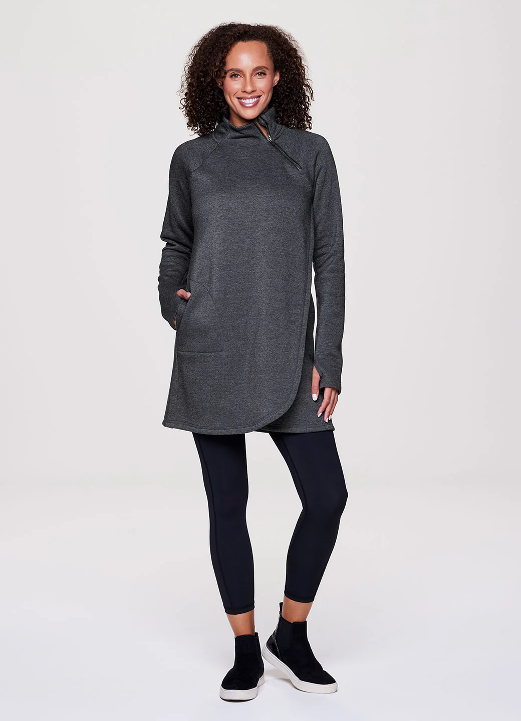 Prime Ready To Roll Fleece Mock Neck Dress - Image 4