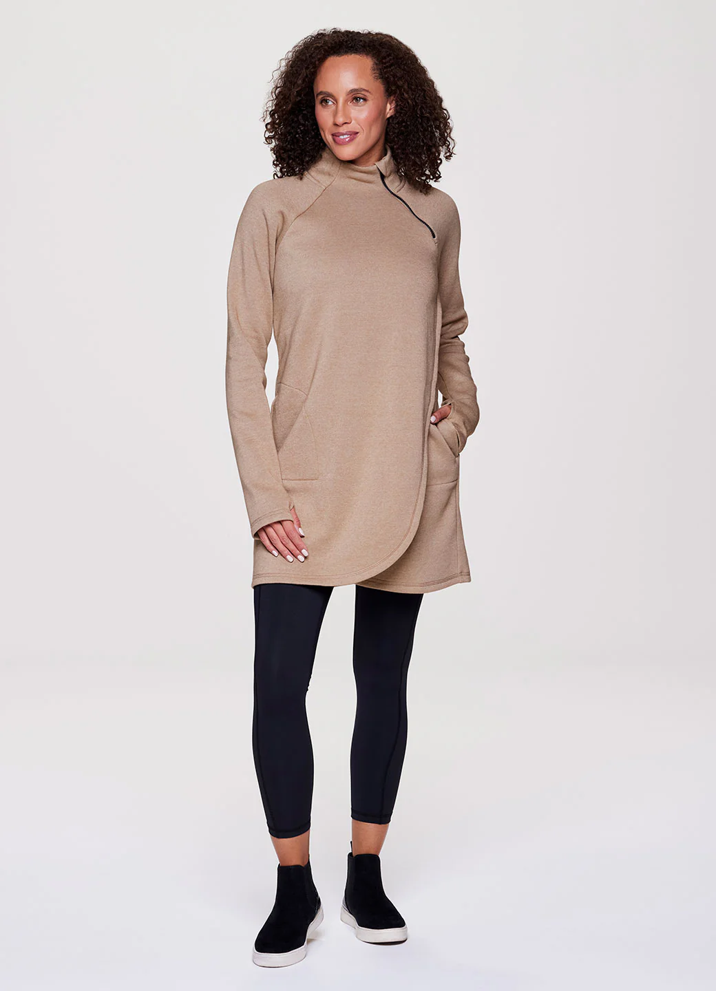 Prime Ready To Roll Fleece Mock Neck Dress - Image 6