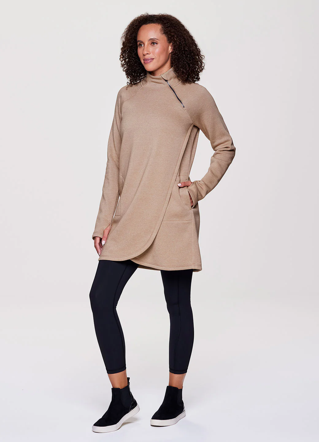 Prime Ready To Roll Fleece Mock Neck Dress - Image 8