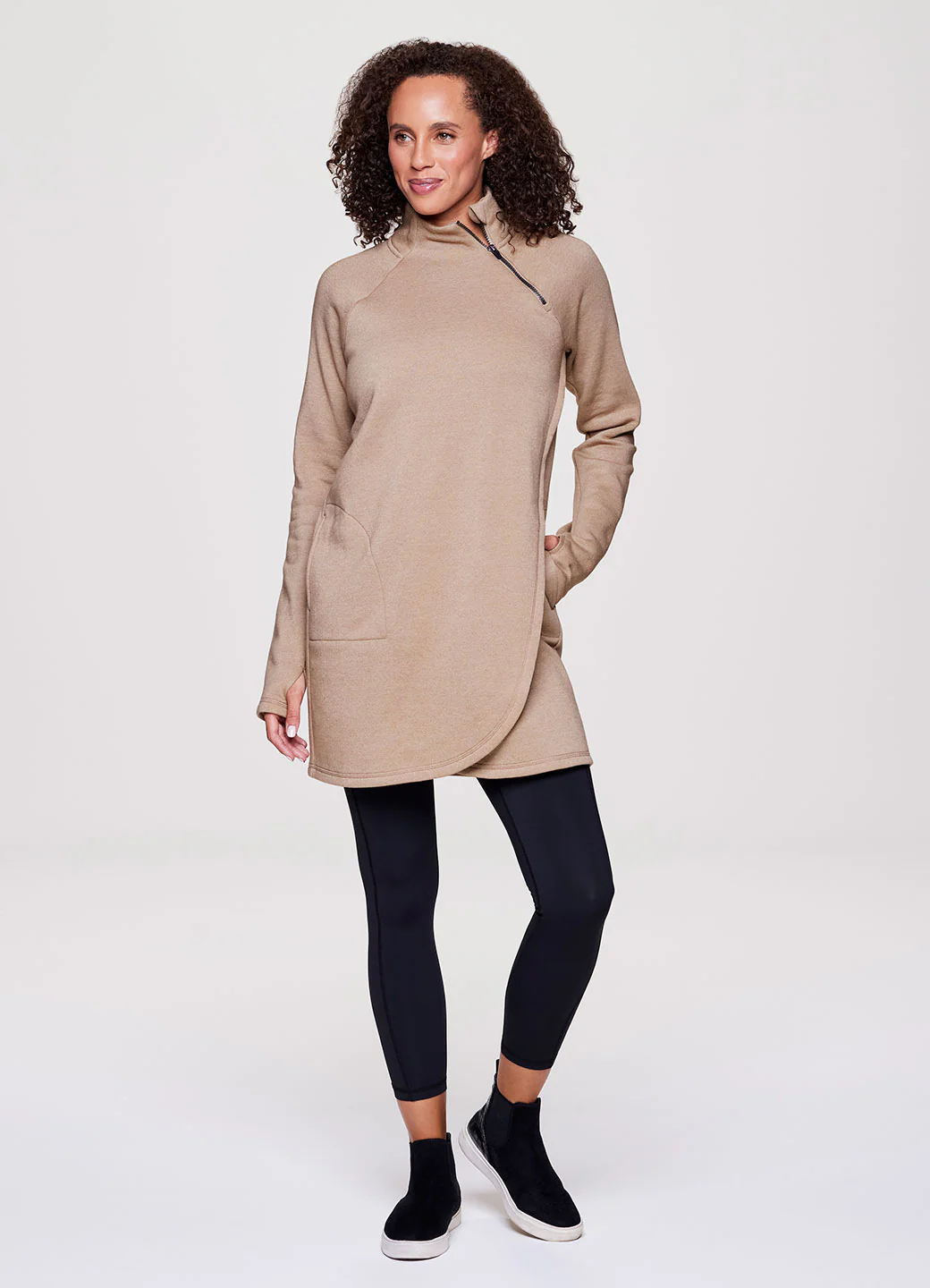Prime Ready To Roll Fleece Mock Neck Dress - Image 9
