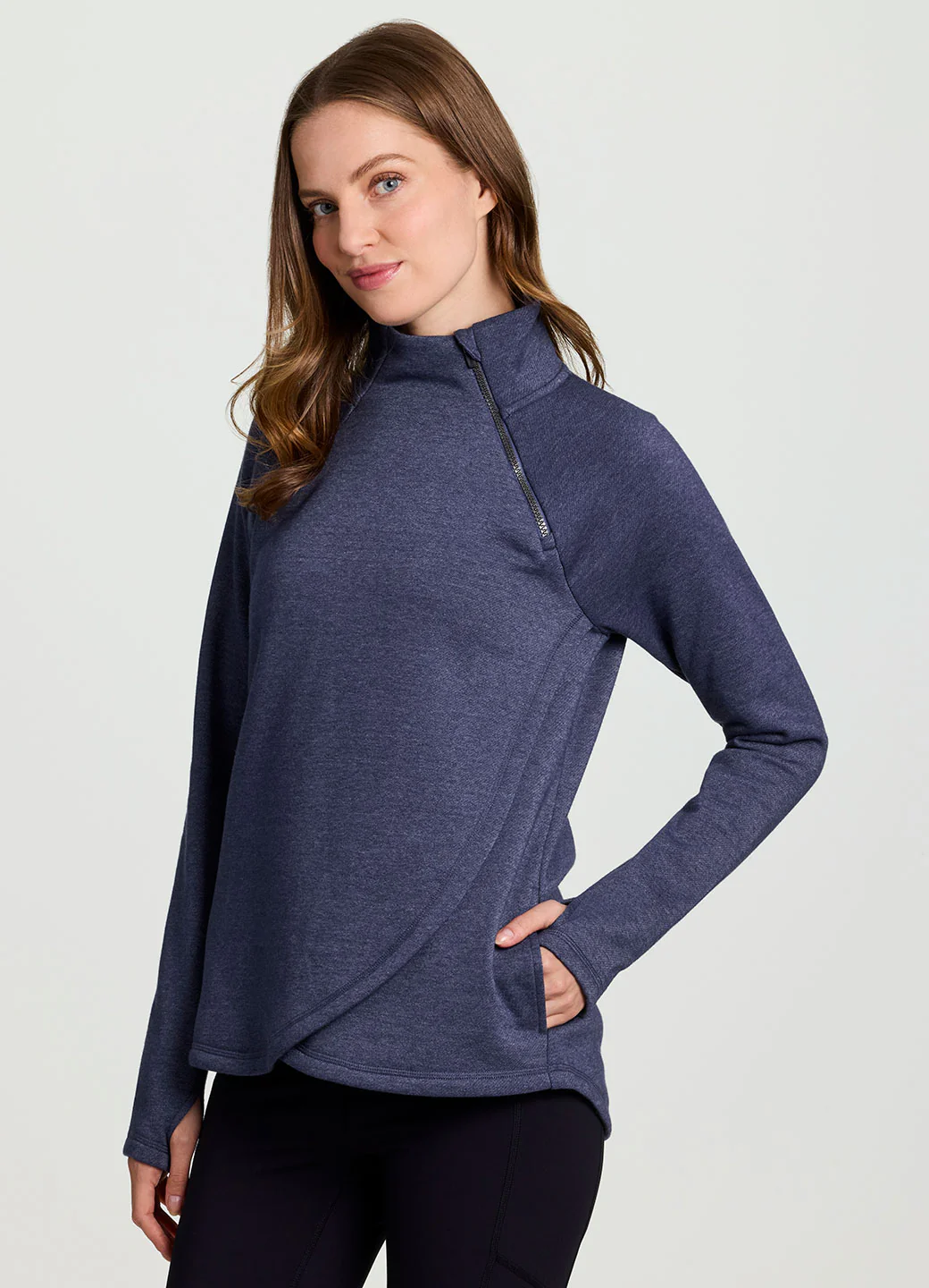 Prime Ready To Roll Fleece Zip Mock Neck Pullover - Image 3