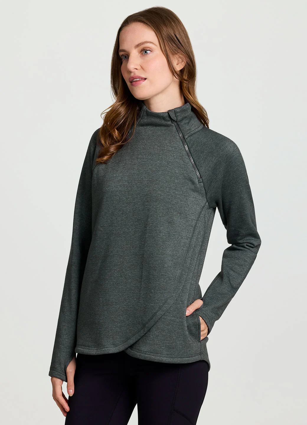 Prime Ready To Roll Fleece Zip Mock Neck Pullover - Image 38