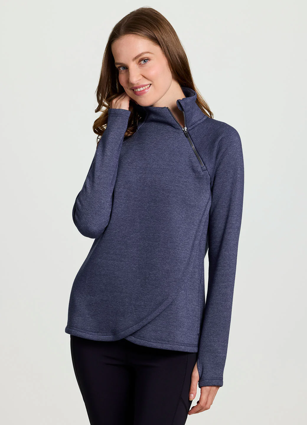 Prime Ready To Roll Fleece Zip Mock Neck Pullover - Image 4