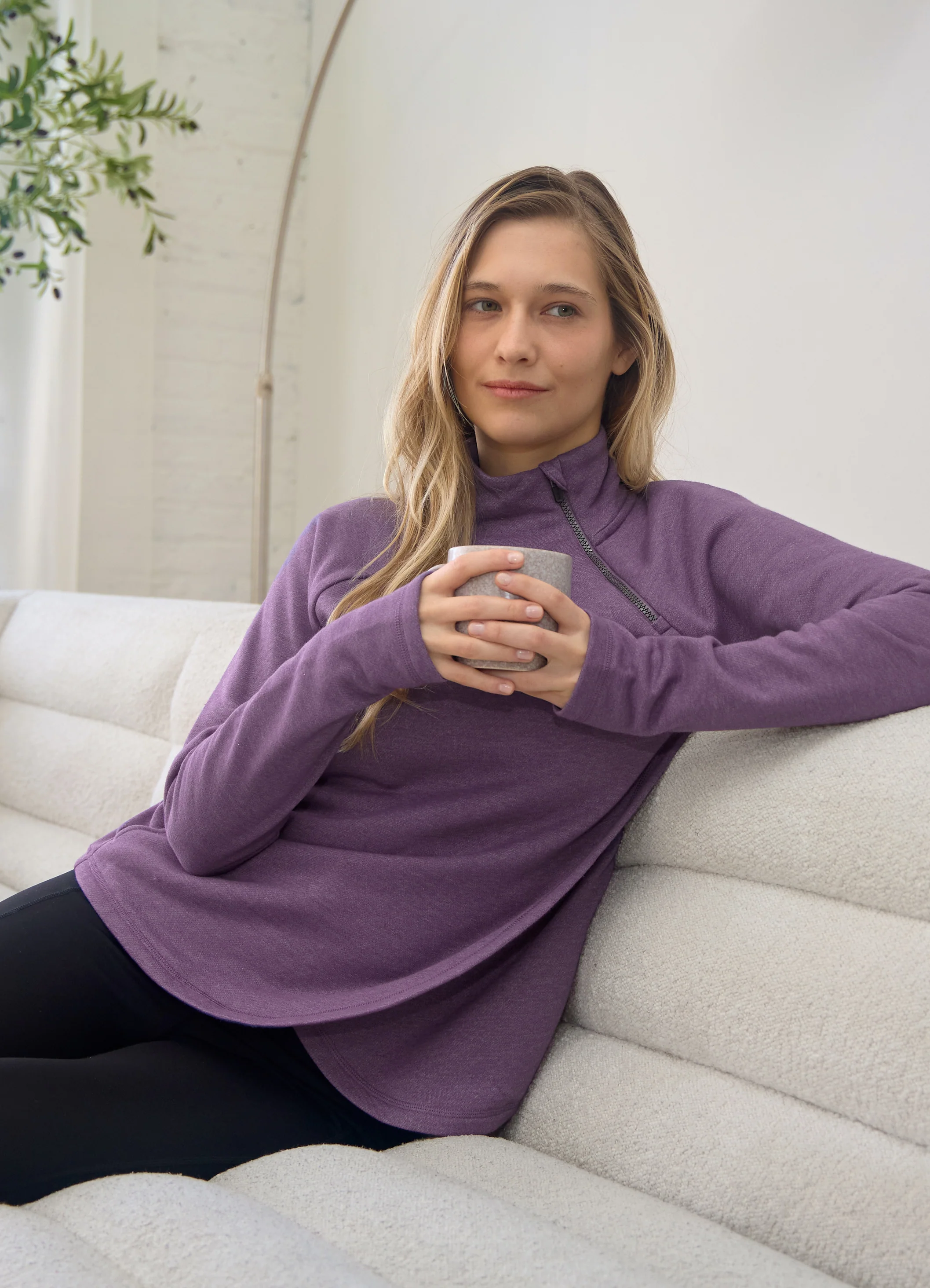 Prime Ready To Roll Fleece Zip Mock Neck Pullover - Image 53