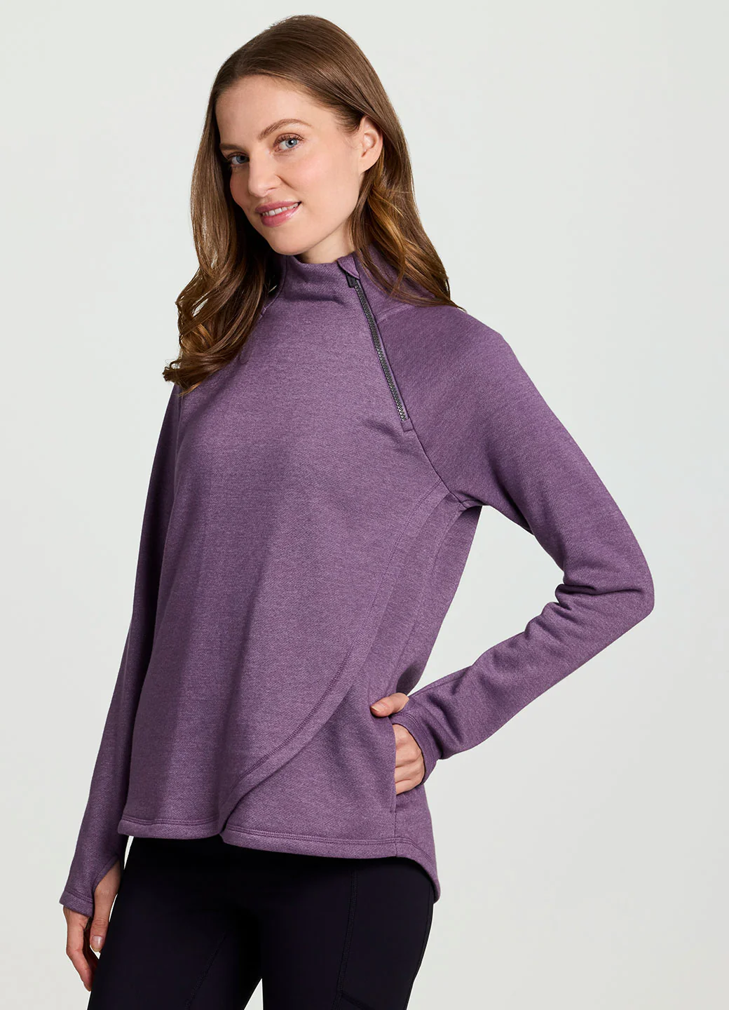 Prime Ready To Roll Fleece Zip Mock Neck Pullover - Image 8