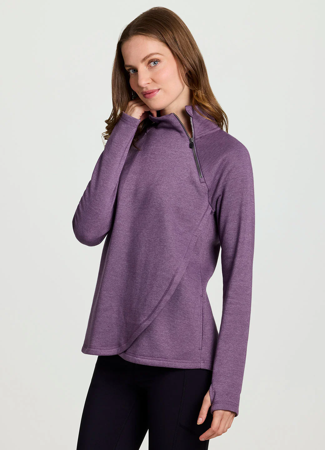Prime Ready To Roll Fleece Zip Mock Neck Pullover - Image 9