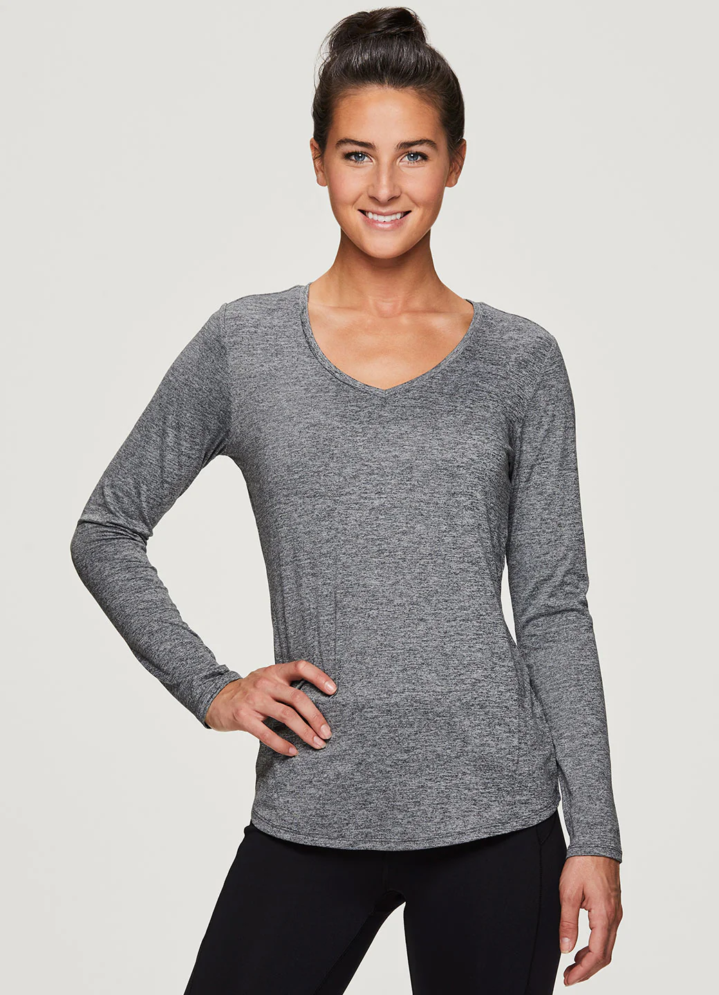 Stratus Long Sleeve V-Neck Workout Tee - Image 11