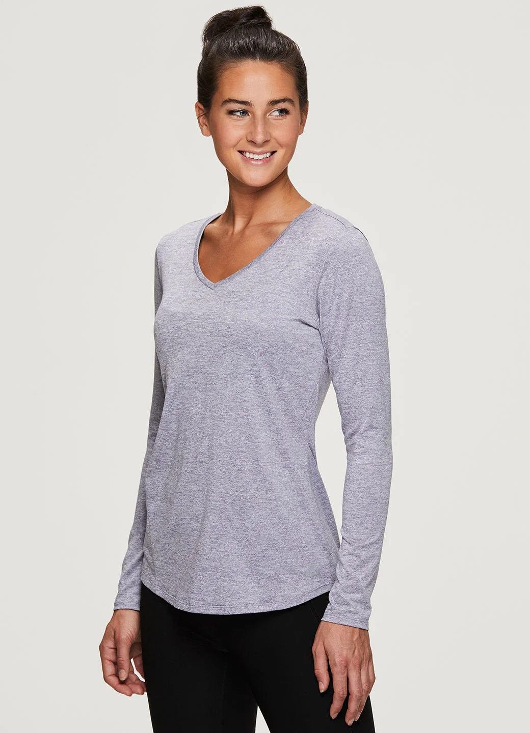Stratus Long Sleeve V-Neck Workout Tee - Image 17