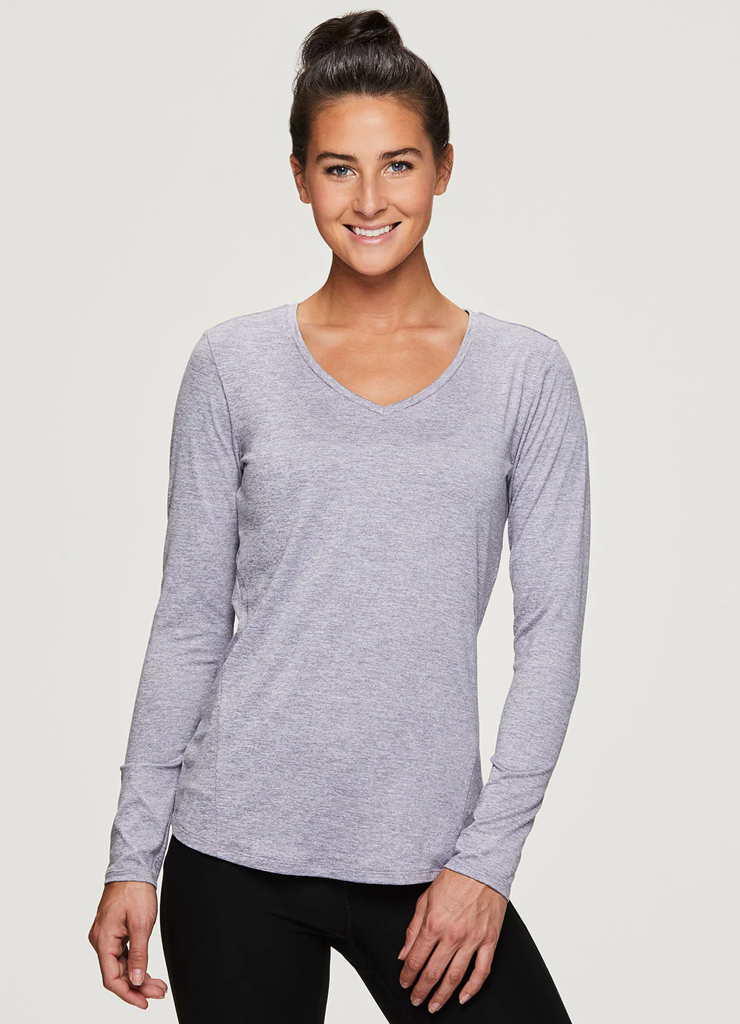Stratus Long Sleeve V-Neck Workout Tee - Image 19