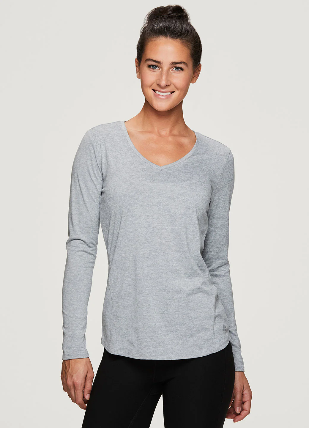 Stratus Long Sleeve V-Neck Workout Tee - Image 3