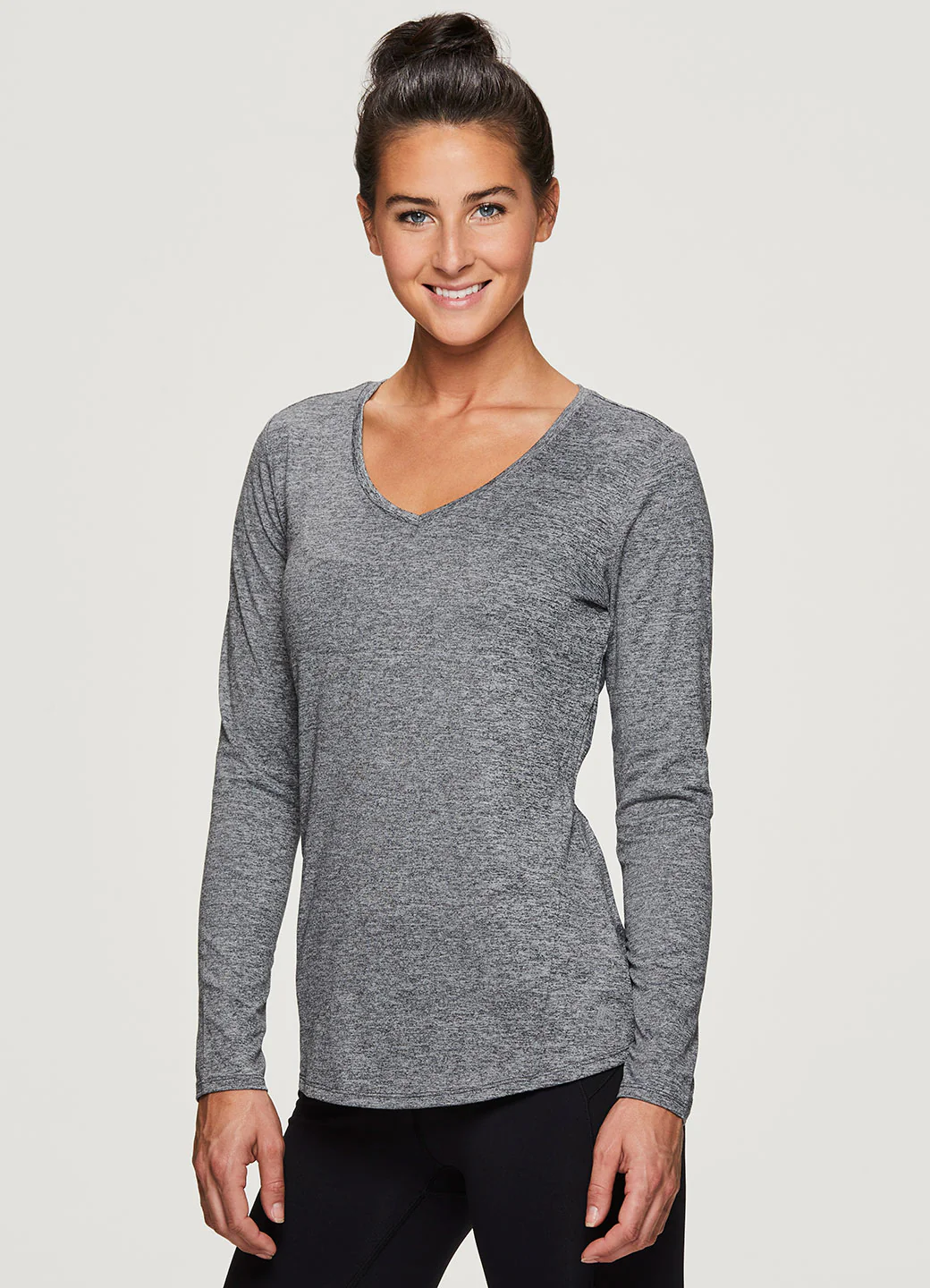 Stratus Long Sleeve V-Neck Workout Tee - Image 9