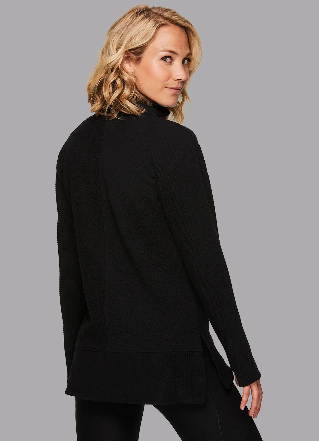 Studio Jacquard Mock Neck Pullover - Image 3