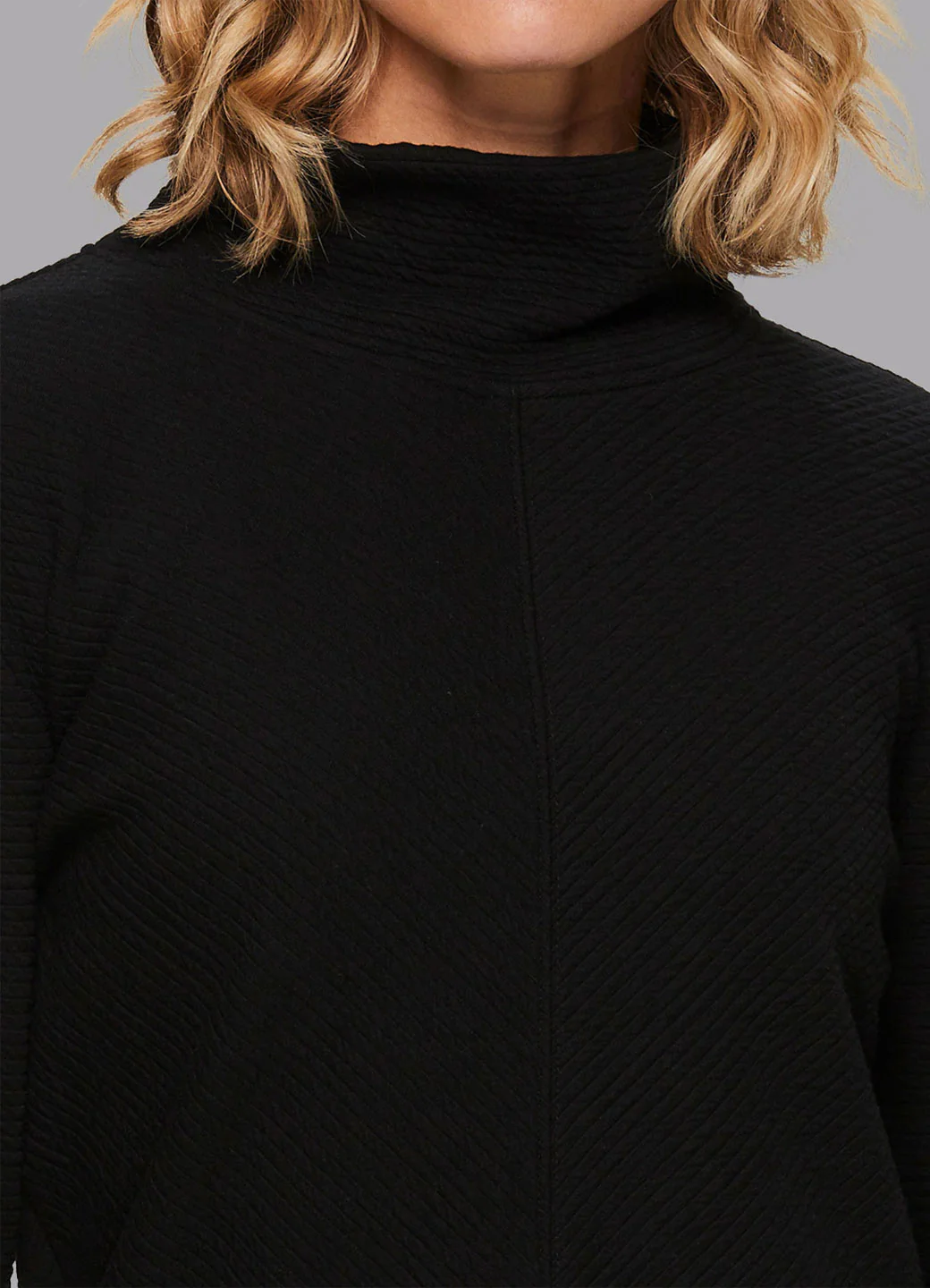 Studio Jacquard Mock Neck Pullover - Image 5