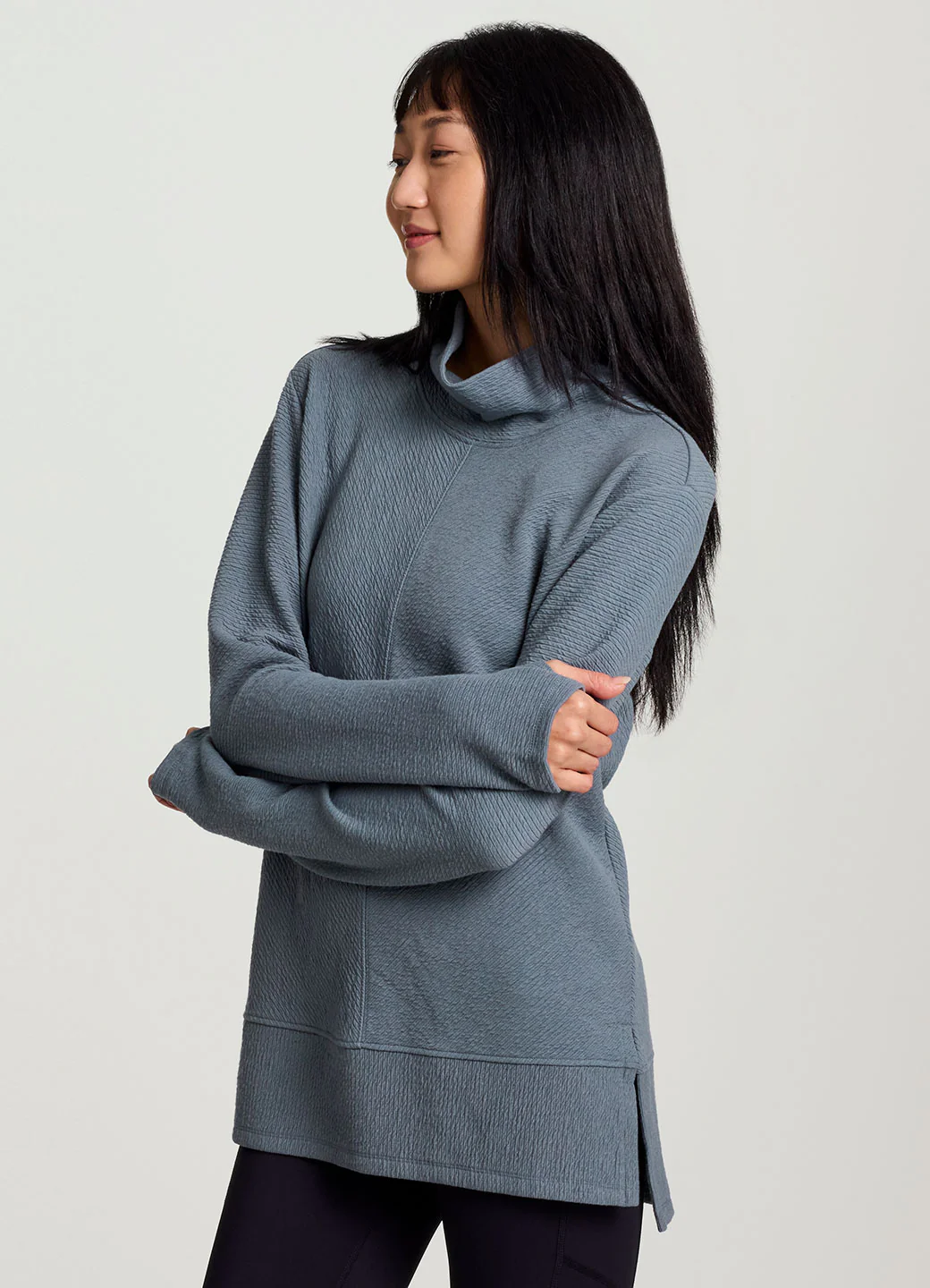 Studio Jacquard Mock Neck Pullover - Image 6