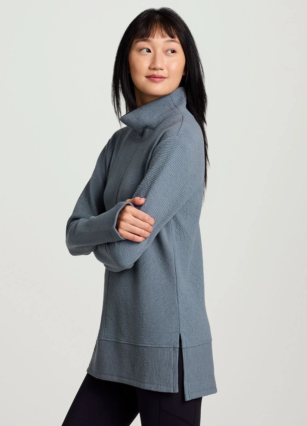 Studio Jacquard Mock Neck Pullover - Image 9