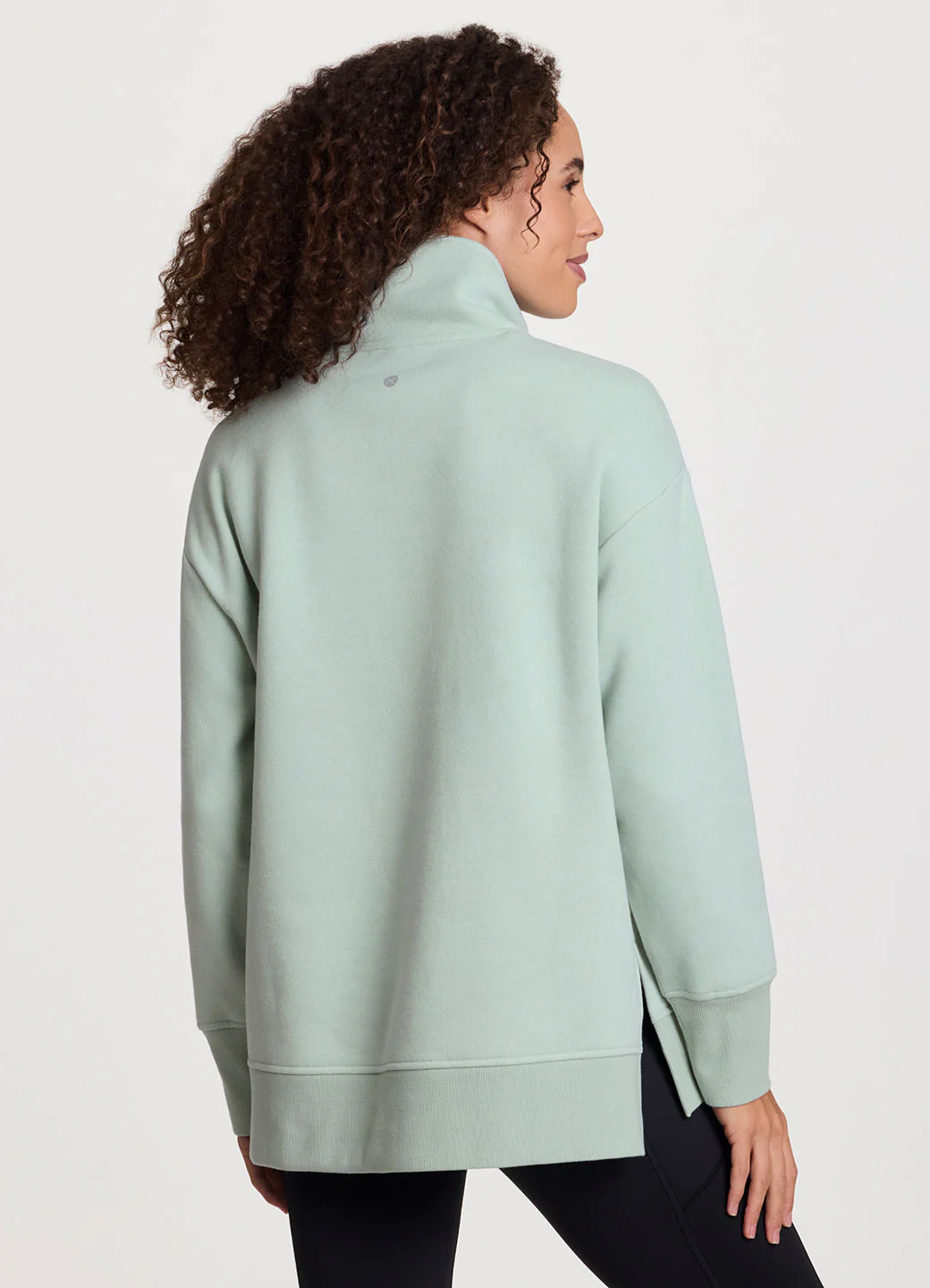 Uptown Fleece 1/4 Zip Mock Neck Tunic - Image 12