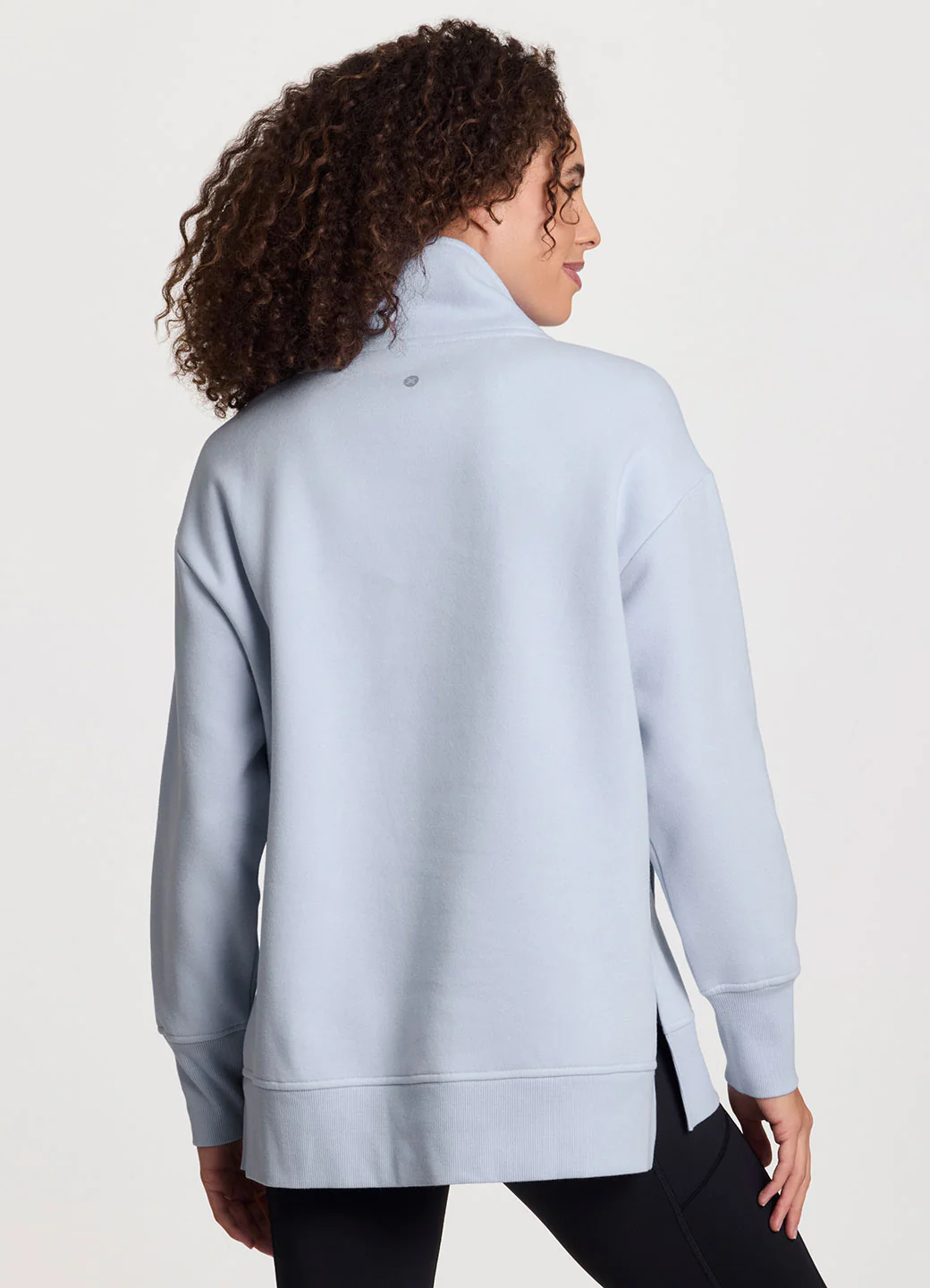 Uptown Fleece 1/4 Zip Mock Neck Tunic - Image 2
