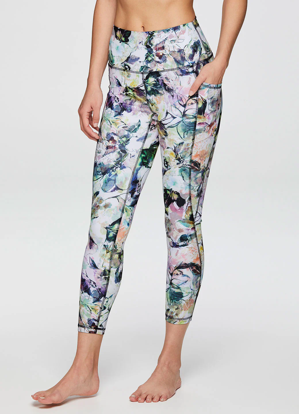 Watercolor Floral 7/8 Legging - Image 3
