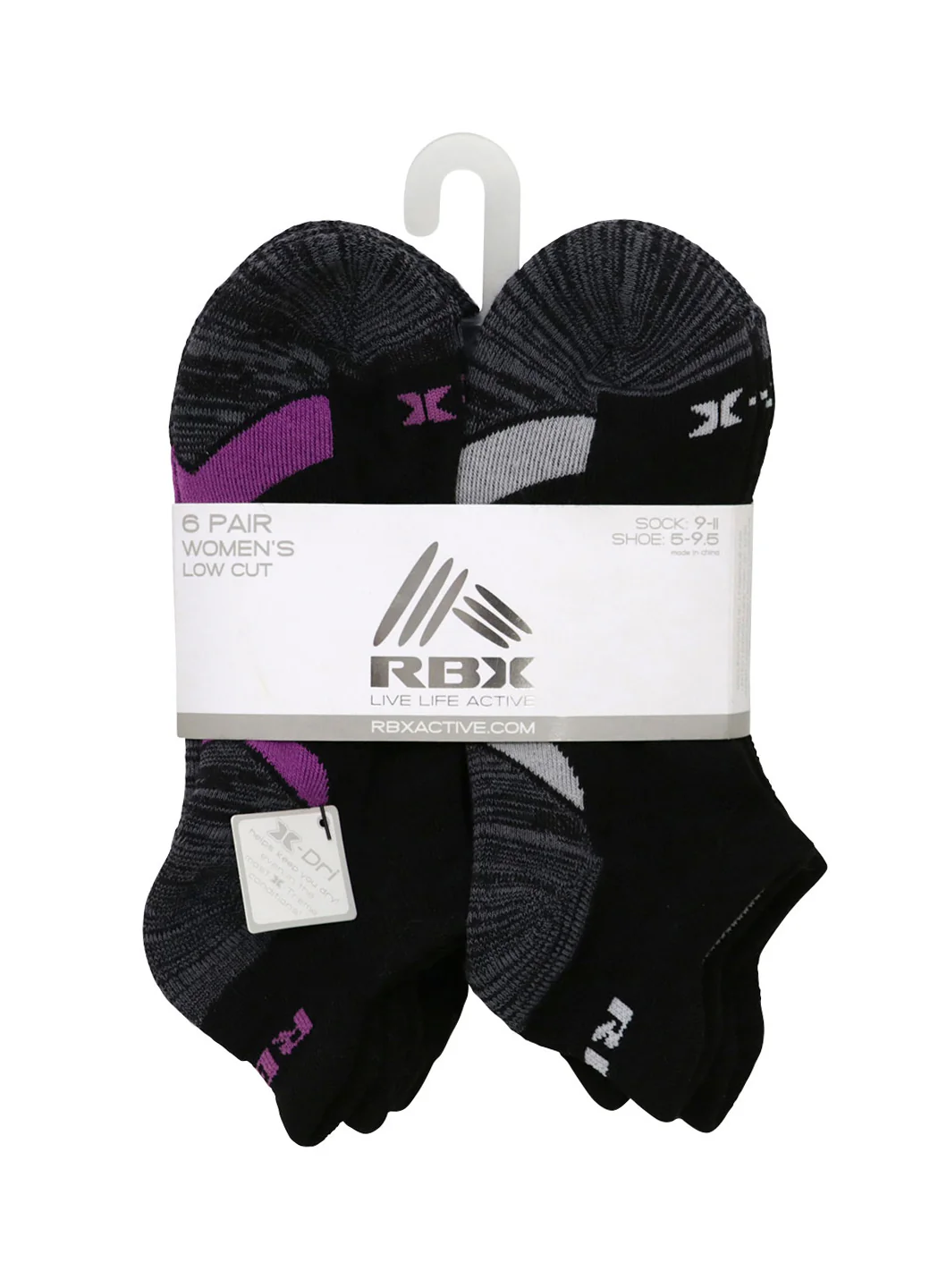 Women's 6-Pack Heel Tab Low Cut Socks - Image 5