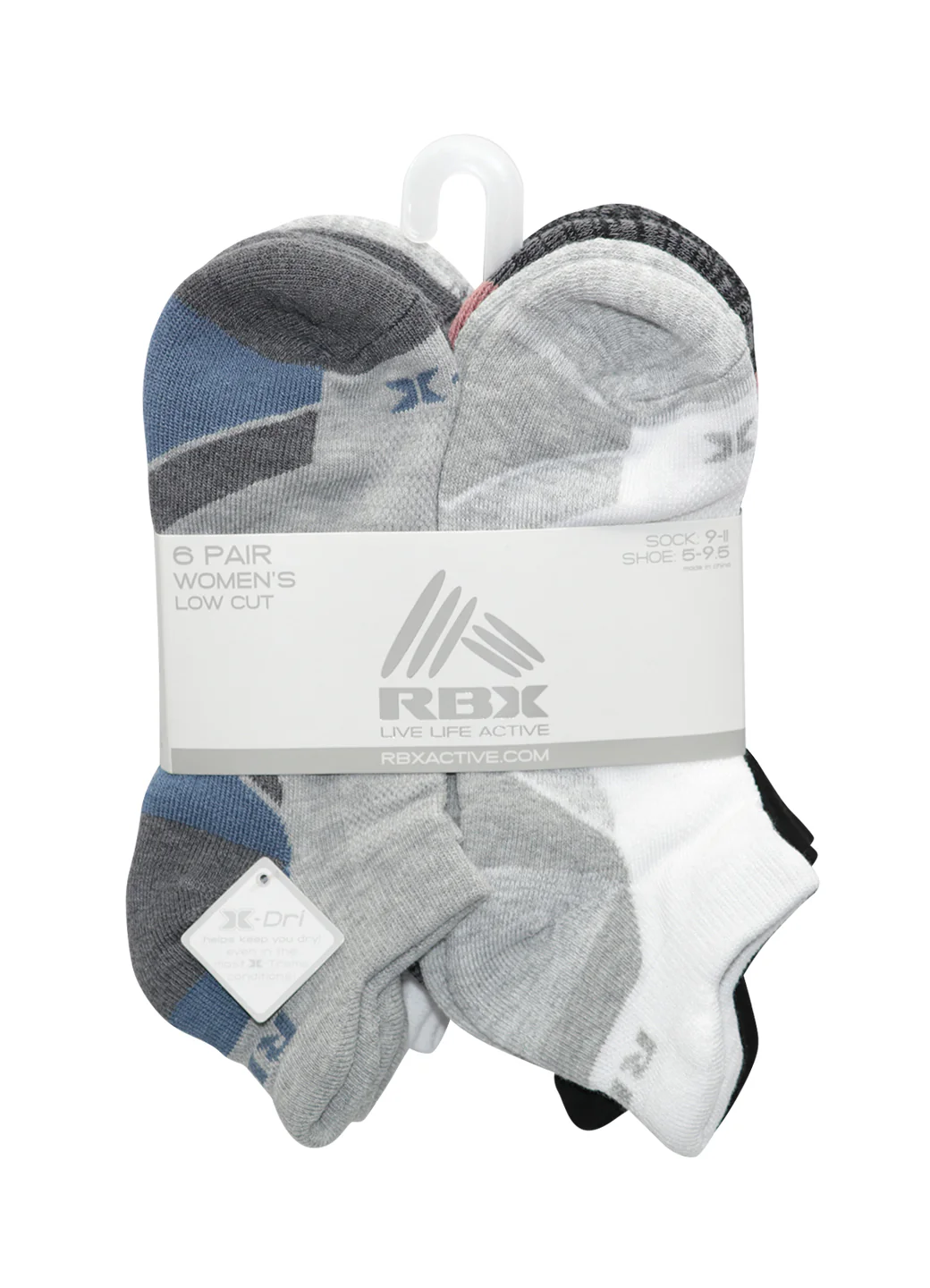 Women's 6-Pack Low Cut Heel Tab Socks - Image 5