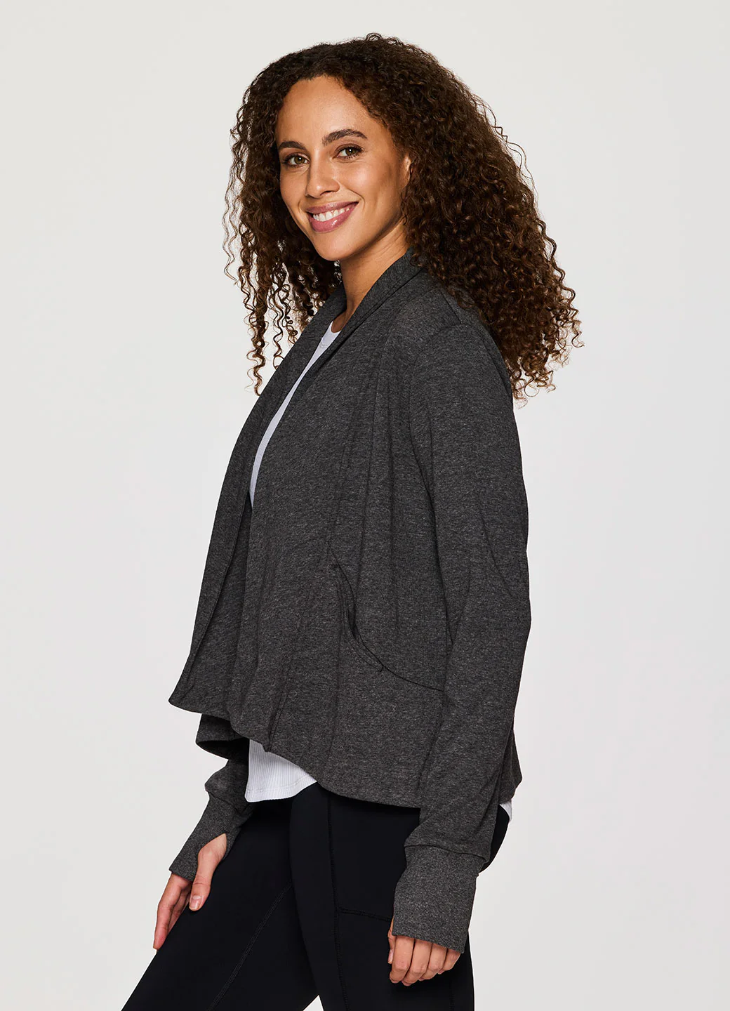 Zen Cropped Open Cardigan - Image 5
