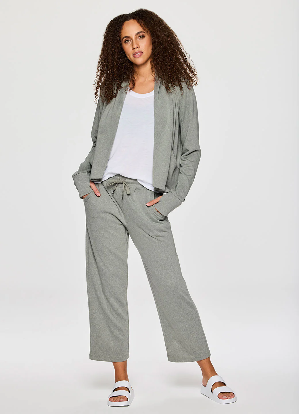 Zen Cropped Open Cardigan - Image 7