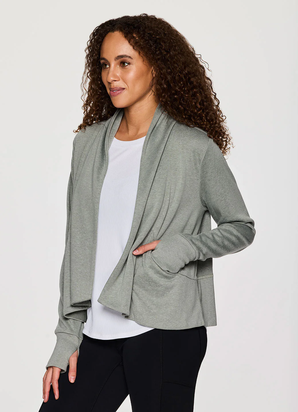 Zen Cropped Open Cardigan - Image 9